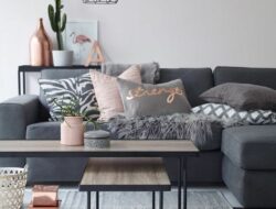 Grey Pink Living Room