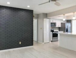 Black Brick Wall Living Room