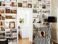 Living Room Bookcase With Doors