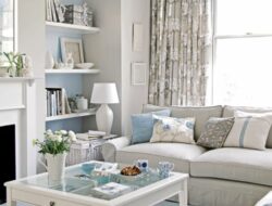 Pale Blue And Cream Living Room
