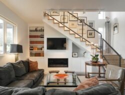 Small Living Room With Stairs Design Ideas