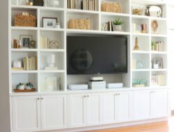 Full Wall Shelves Living Room