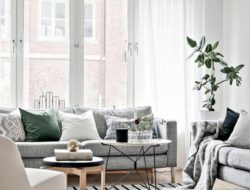 White And Grey Walls Living Room