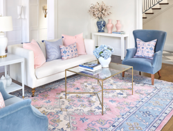Pink Blue Living Room