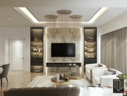 Luxury Living Room With Tv