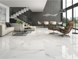 Living Room Modern Marble Flooring