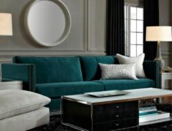 Dark Teal Couch Living Room