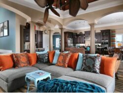 Blue Orange Living Room