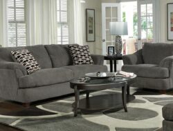 Dark Grey Living Room Furniture Set