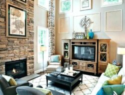 2 Story Living Room Wall Ideas