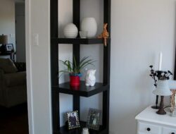 Living Room Corner Shelf Unit