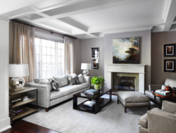 Neutral Transitional Living Room