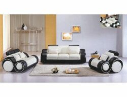 Hematite 3 Piece Leather Living Room Set