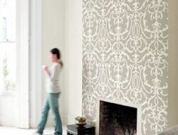 Wallpaper Ideas Living Room Fireplace