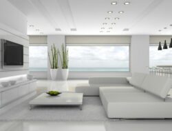 White Contemporary Living Room