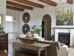 Exposed Beams In Living Room