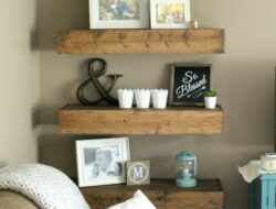 Wooden Shelves Living Room
