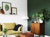 Forest Green Accent Wall Living Room