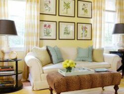 Soft Yellow Yellow Living Room