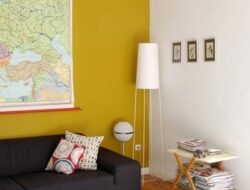 Yellow Accent Wall Living Room
